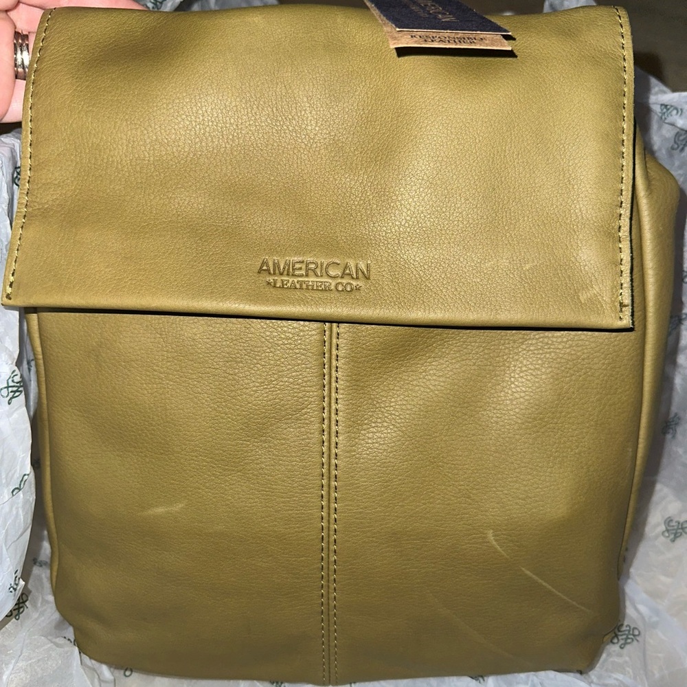 American Leather Co. Olive Green Backpack